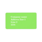 Lindgrün Adressaufkleber (Vorne)