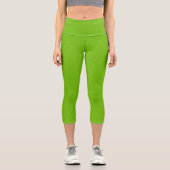 Lindgrün Capri Leggings (Vorderseite)