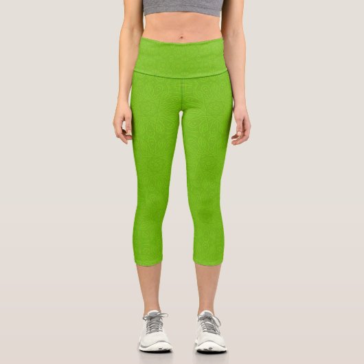 Lindgrün Capri Leggings (Vorderseite)