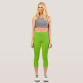 Lindgrün Capri Leggings (Vorderseite)