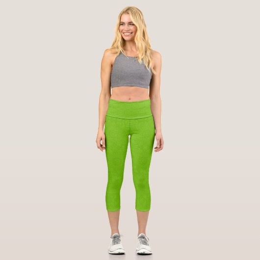 Lindgrün Capri Leggings (Vorderseite)