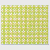 Lindgrün-gelb gewebte Quadrate Geschenkpapier (Flach)