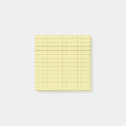 Lindgrün kariertes Muster Lebendiges Rasterdesign Post-it Klebezettel (Vorderseite)