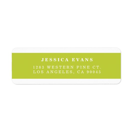 Lindgrün | Modern Color Strip Address Labels (Vorne)
