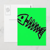 Lindgrün Postkarte (Vorne/Hinten)