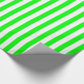 Lindgrün-weiß gestreift geschenkpapier (Ecke)