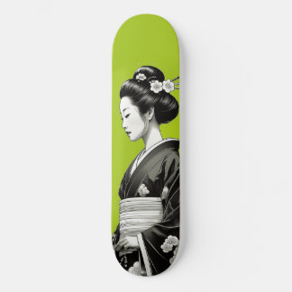 Lindgrüne Geisha Skateboard