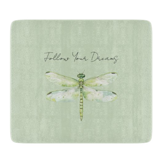 Lindgrüne Libelle Schneidebrett (Vorderseite)