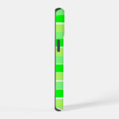Lindgrüne Streifen iPhone 15 Hülle (Rechte Seite)