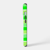 Lindgrüne Streifen iPhone 15 Hülle (Linke Seite)