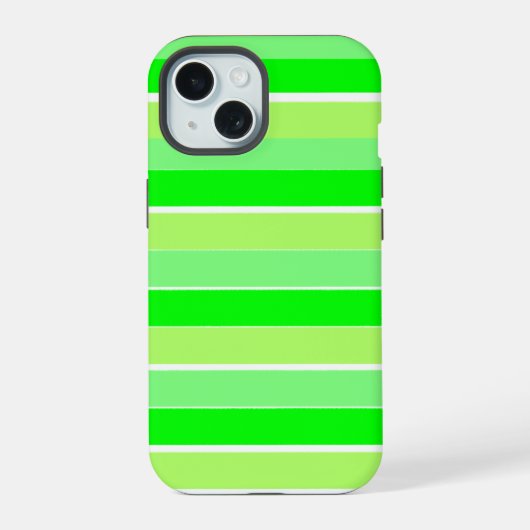 Lindgrüne Streifen iPhone 15 Hülle (Rückseite)