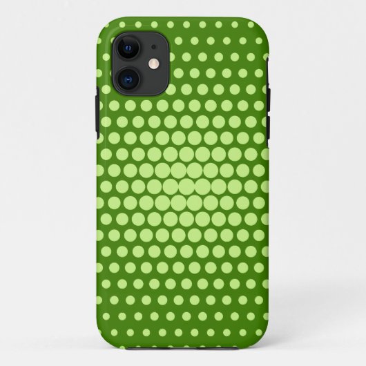 Lindgrüne Tupfen Case-Mate iPhone Hülle (Rückseite)