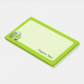 Lindgrüner Cartoon-Auto Post-it Klebezettel (angewinkelt)