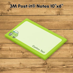 Lindgrüner Cartoon-Auto Post-it Klebezettel