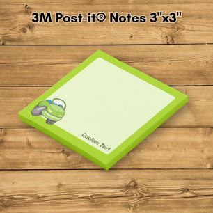 Lindgrüner Cartoon-Auto Post-it Klebezettel