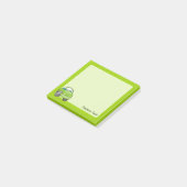 Lindgrüner Cartoon-Auto Post-it Klebezettel (angewinkelt)