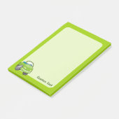 Lindgrüner Cartoon-Auto Post-it Klebezettel (angewinkelt)