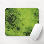 Lindgrüner Grunge mit schwarzen Akzenten Mousepad (Mit Mouse)