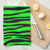 Lindgrünes Zebra Geschirrtuch (Viertel Falte)