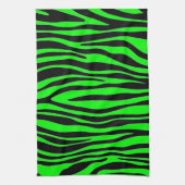 Lindgrünes Zebra Geschirrtuch (Vertikal)