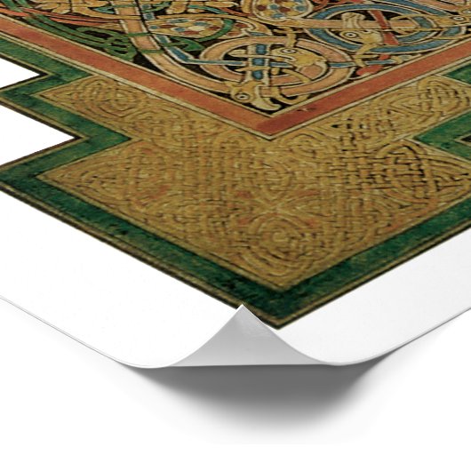 Lindisfarne Celtic Cross Poster (Ecke)