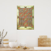 Lindisfarne Gospels Teppichseite A.D. 698 Poster (Küche)