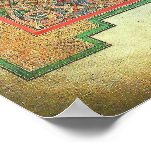 Lindisfarne Gospels Teppichseite A.D. 698 Poster (Ecke)