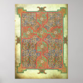 Lindisfarne Gospels Teppichseite A.D. 698 Poster (Vorne)