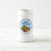 Lindisfarne - Heilige Insel (rd) Bierglas (Mittel)
