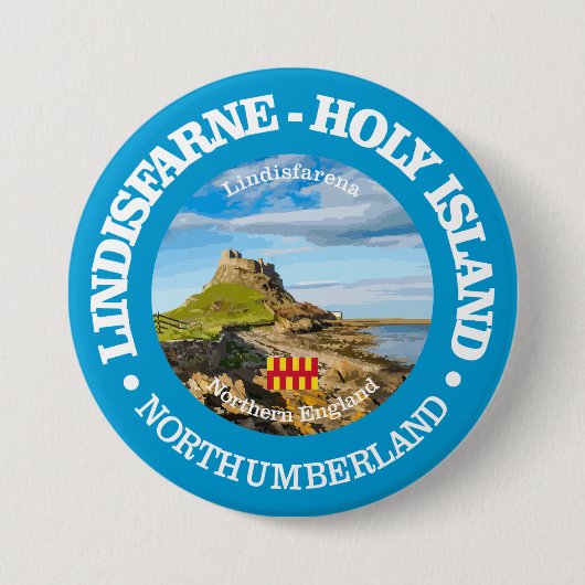 Lindisfarne - Heilige Insel (rd) Button (Vorderseite)