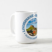 Lindisfarne - Heilige Insel (rd) Kaffeetasse (Vorderseite Links)
