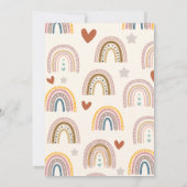 Lindo Arcoiris Boho Acuarela Multicolor Einladung (Rückseite)