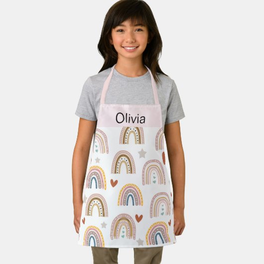 Lindo Arcoiris Boho Acuarela Multicolor Schürze (Insitu)