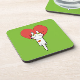 Lindo gatito aferrado al amor. Gato, cat, kitten. Getränkeuntersetzer