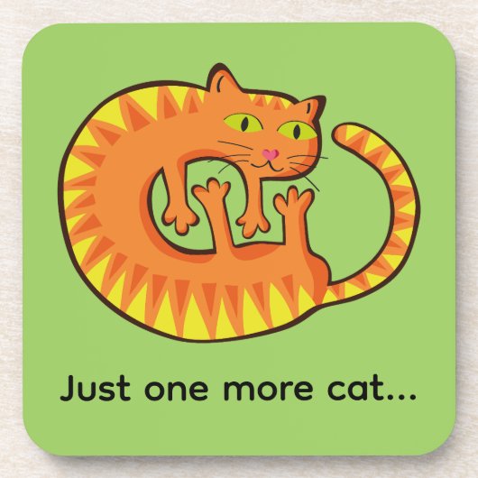 Lindo Gato, gato, gatito Getränkeuntersetzer (Vorderseite)