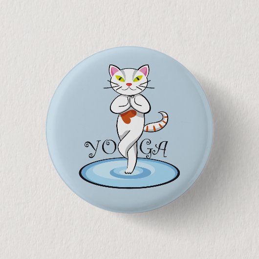 Lindo Gato yoga Button (Vorderseite)