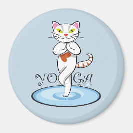 Lindo gato yoga magnet