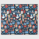 lindo patrón de Navidad Geschenkpapier (Flach)