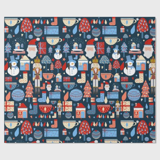 lindo patrón de Navidad Geschenkpapier (Flach)