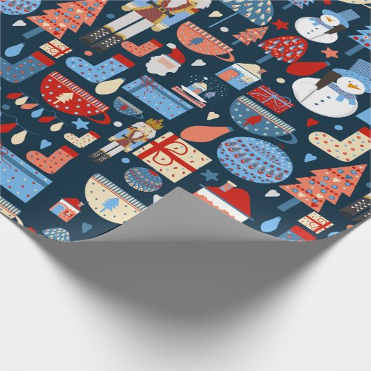 lindo patrón de Navidad Geschenkpapier (Ecke)