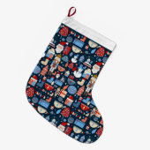 lindo patrón de Navidad Großer Weihnachtsstrumpf (Vorderansicht (hängend))