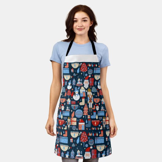 lindo patrón de Navidad Schürze (Getragen)