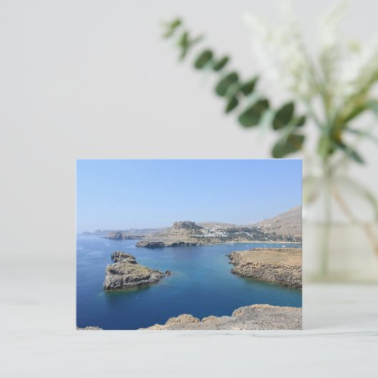 Lindos Acropolis Postkarte (Stehend Vorderseite)