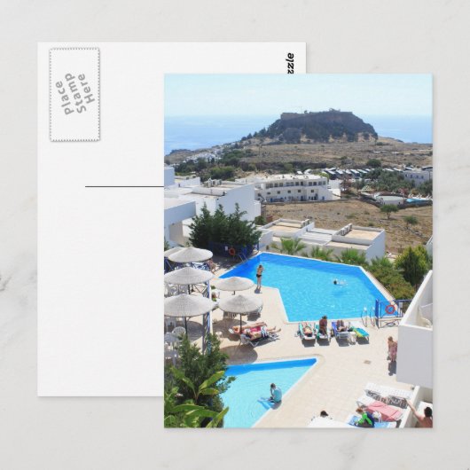 Lindos Gardens Postkarte (Vorne/Hinten)