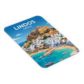 Lindos Griechenland Magnet (Rechte Seite)