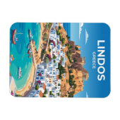 Lindos Griechenland Magnet (Horizontal)