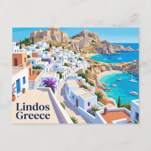 Lindos Griechenland Postkarte