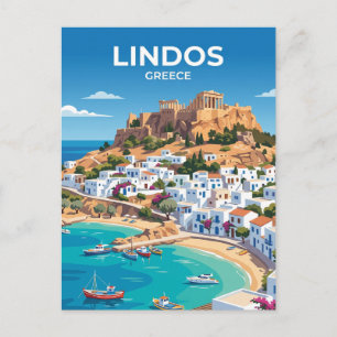 Lindos Griechenland Postkarte