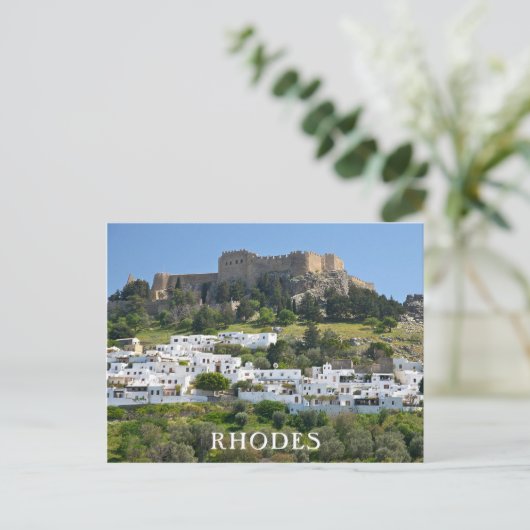 Lindos, Insel Rhodos, Griechenland Postkarte (Stehend Vorderseite)