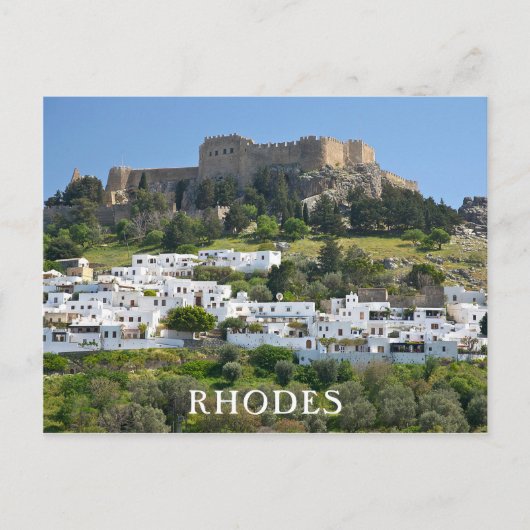 Lindos, Insel Rhodos, Griechenland Postkarte (Vorderseite)